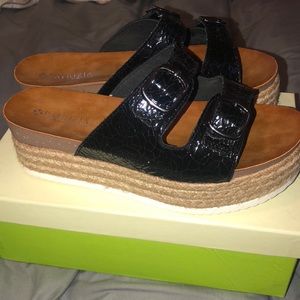 Block Sandals, Worn once!